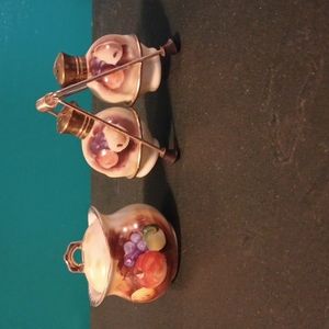 Vintage Enesco Fruit Salt & Pepper Plus Sugar Bowl Set